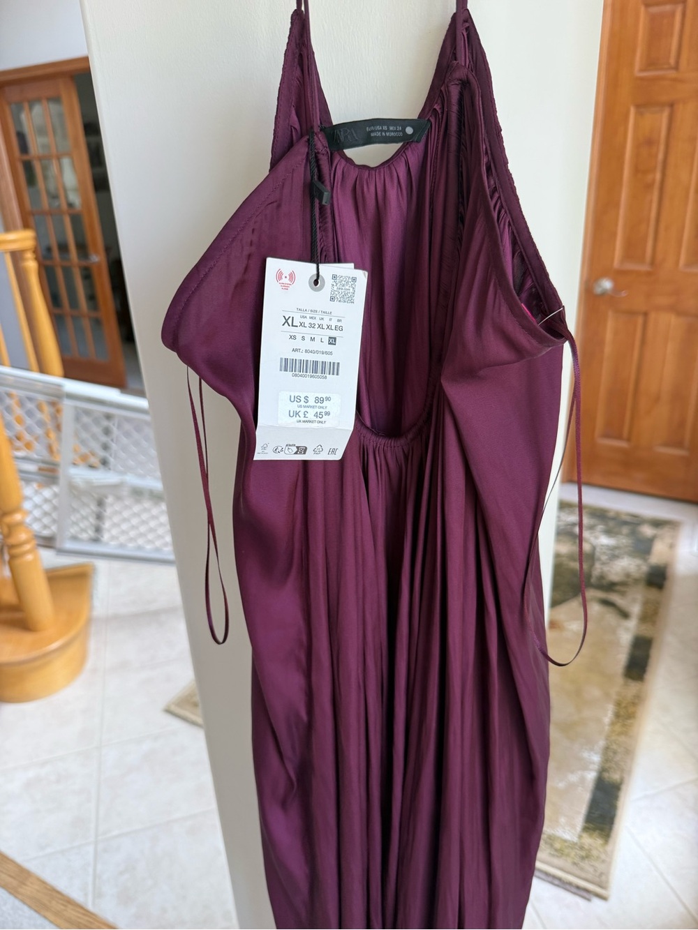 Zara Halter Maxi Dress in Burgundy - Picture 2 of 6